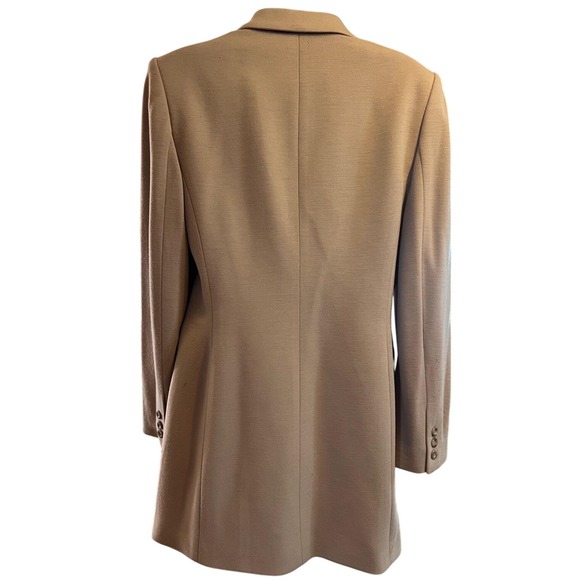 Valerie Stevens Pure Wool Camel Blazer Jacket Women's Size 4 NWT w/ Flaws - Picture 2 of 10
